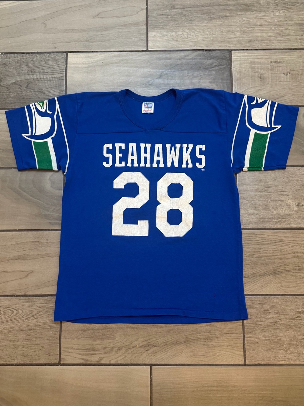 Vintage 80s Rawlings Seattle Seahawks NFL Jersey Tee